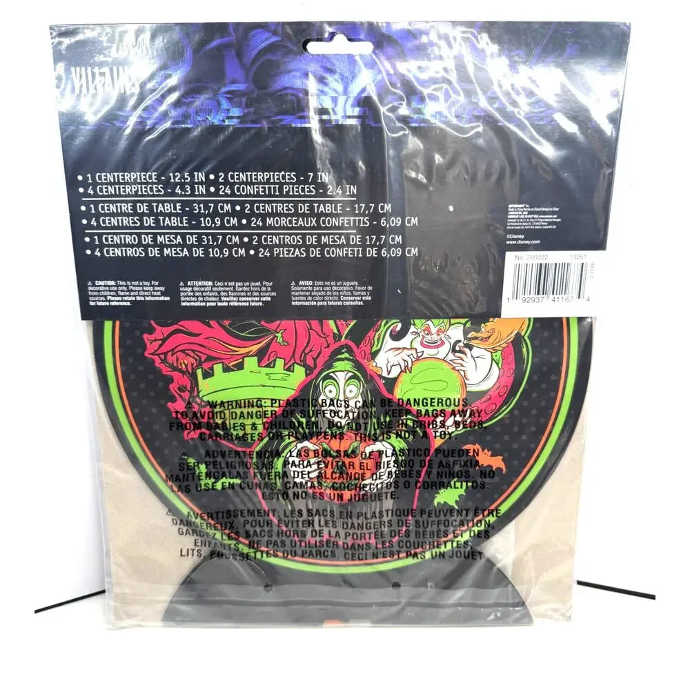 NIB Disney Villains Halloween Table Decorations Kit - Ursula Maleficent Witch